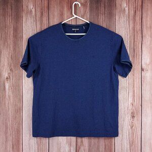 Buttercloth Mens Size 3XL Regular Fit Icy Cotton Navy Blue Crewneck T-Shirt Tee